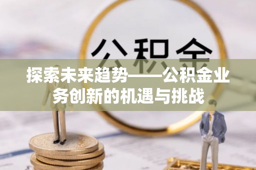 苏尼特右旗探索未来趋势——公积金业务创新的机遇与挑战
