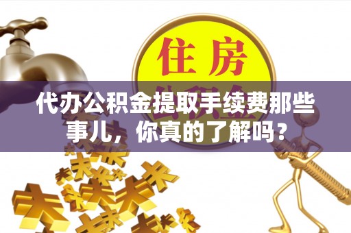 苏尼特右旗代办公积金提取手续费那些事儿，你真的了解吗？